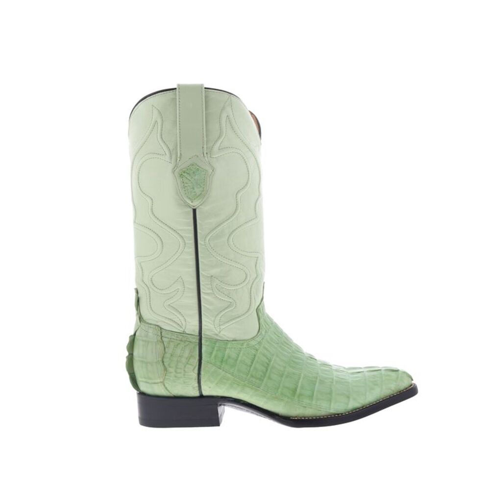 Wild West Mens Caiman Tail Boots Chihuahua Green Boots (NWT)